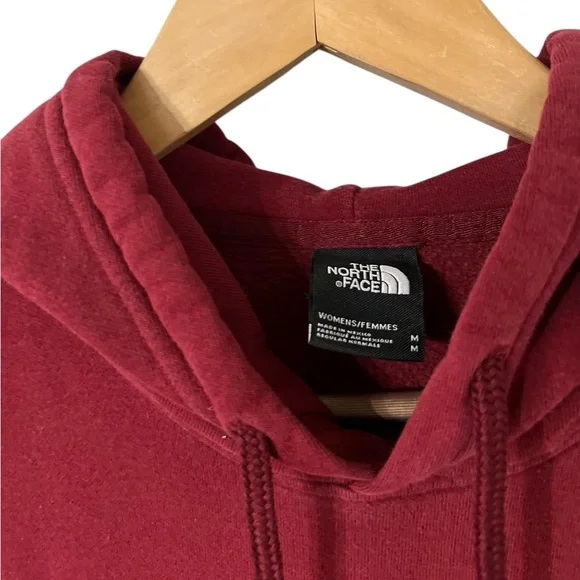 THE NORTH FACE NSE Box Graphic Burgundy Hoodie Sweatshirt Pullover Top - Picture 4 of 6